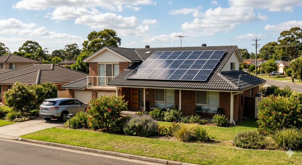 Rooftop solar panels on an Australian home reducing electricity bill costs in 2026